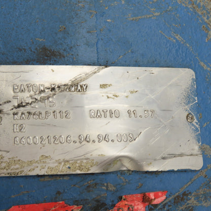 Eaton Kenway 76295 KA76LP112 11.57:1 Ratio Dual Output Gear Box Reducer 1" x 2"