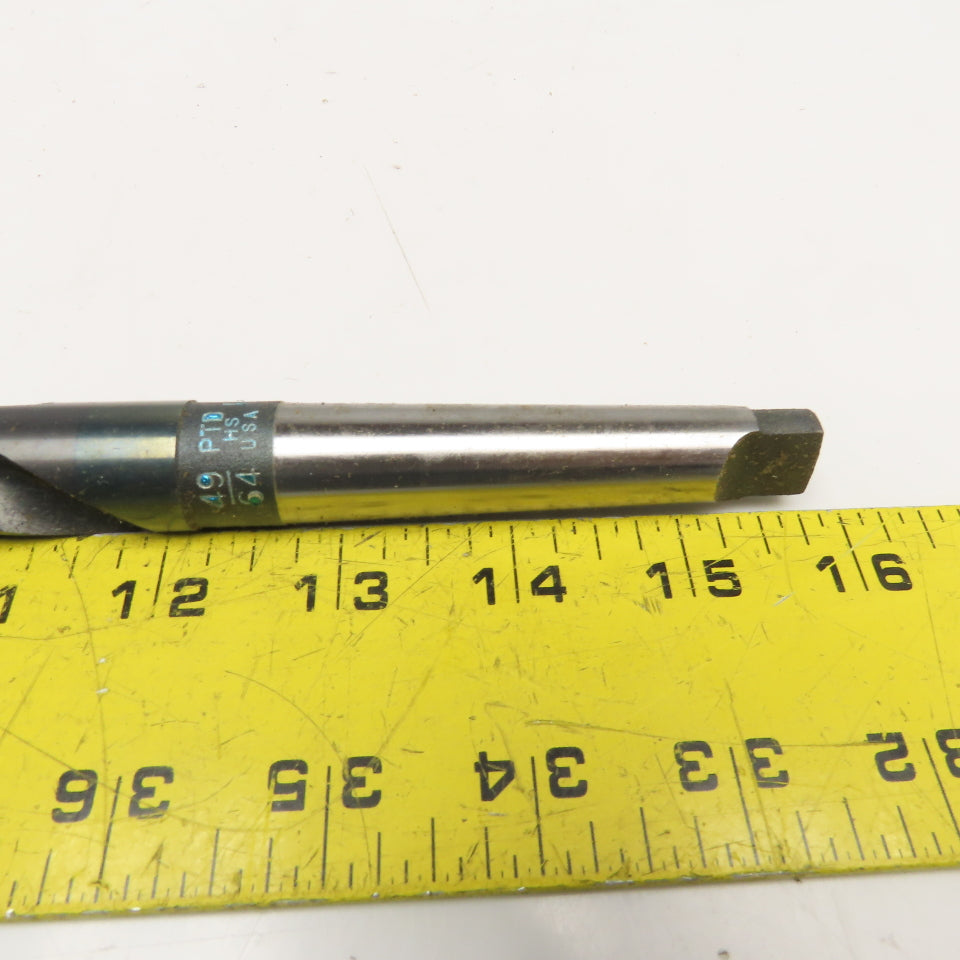Precision Twist Drill 49/64" HSS 2 Flute Twist Drill MT2 Taper NOS