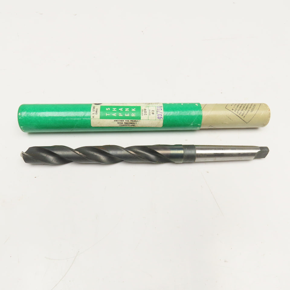 Precision Twist Drill 49/64" HSS 2 Flute Twist Drill MT2 Taper NOS
