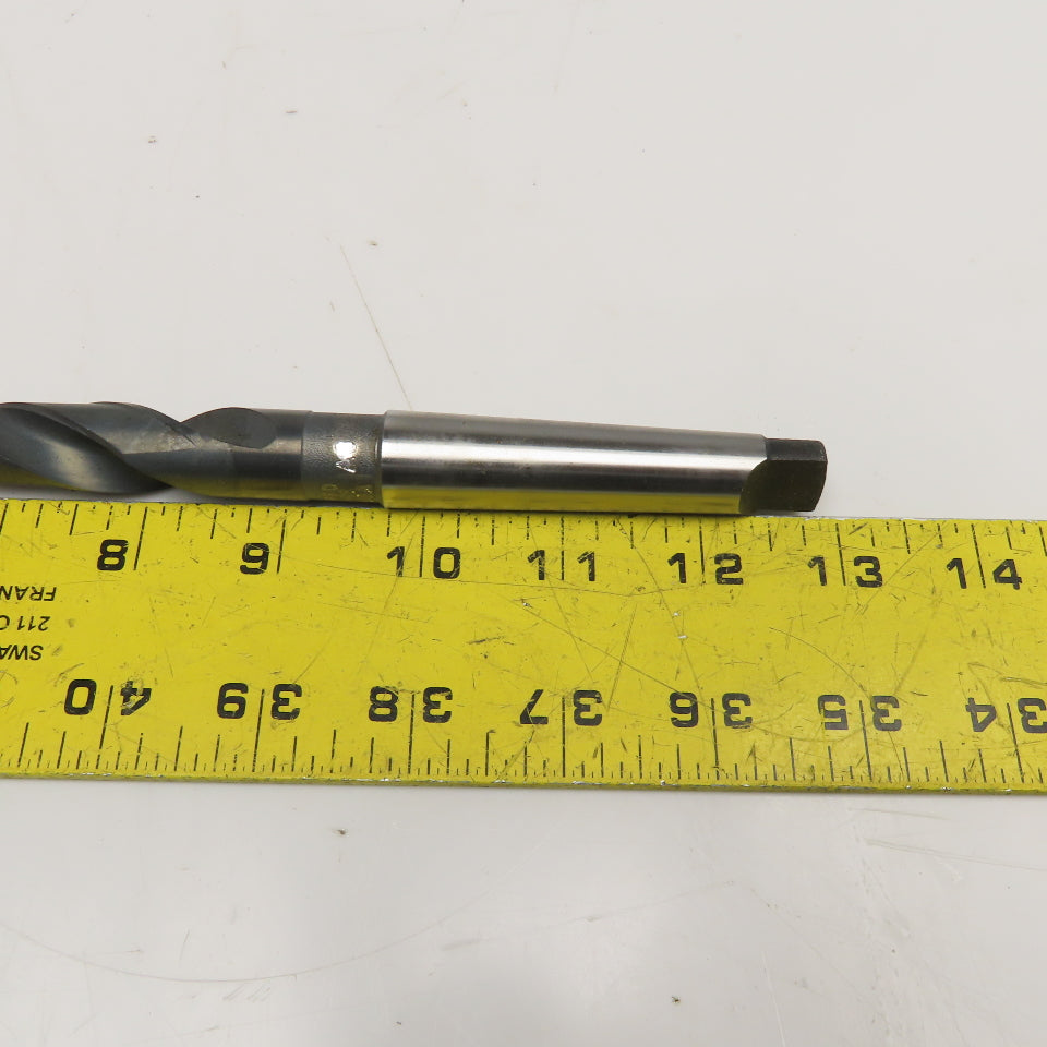 Precision Twist Drill 21/32" HSS 2 Flute Twist Drill MT2 Taper NOS