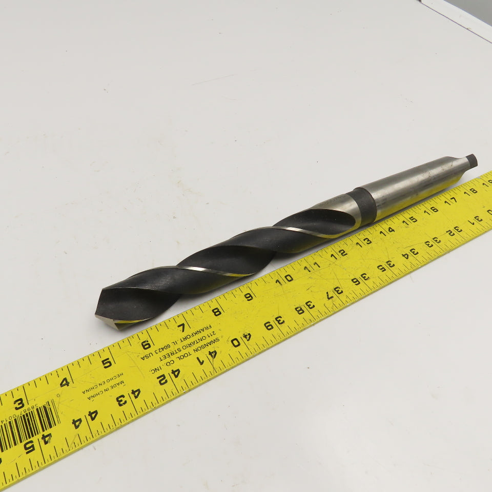 National Twist Drill 1-13/64" HSS 2 Flute Twist Drill MT4 Taper NOS