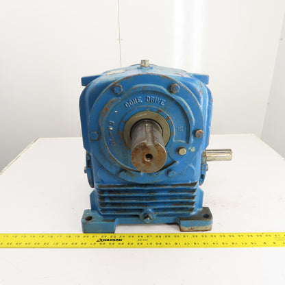 Textron HU50-3 Cone Drive 70:1 Ratio Dual Shaft Gear Reducer 25RPM Out 1.5"