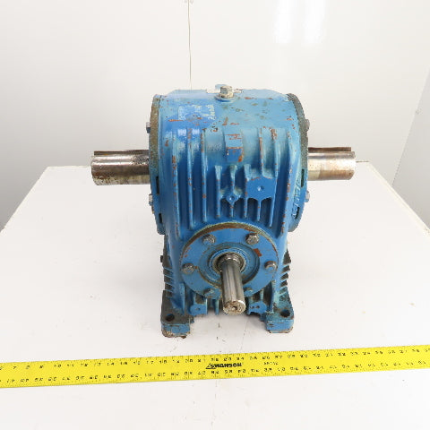 Textron HU50-3 Cone Drive 70:1 Ratio Dual Shaft Gear Reducer 25RPM Out 1.5"
