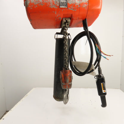CM Lodestar Model RR 2 Ton 4000LB Electric Chain Hoist 15' Lift 16FPM 230/460V