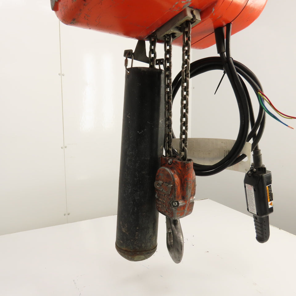 CM Lodestar Model RR 2 Ton 4000LB Electric Chain Hoist 15' Lift 16FPM 230/460V