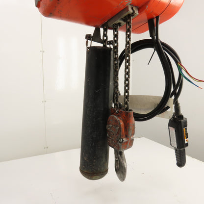 CM Lodestar Model RR 2 Ton 4000LB Electric Chain Hoist 15' Lift 16FPM 230/460V
