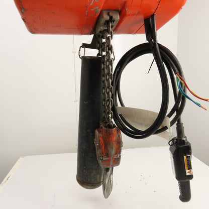 CM Lodestar Model RR 2 Ton 4000LB Electric Chain Hoist 15' Lift 16FPM 230/460V