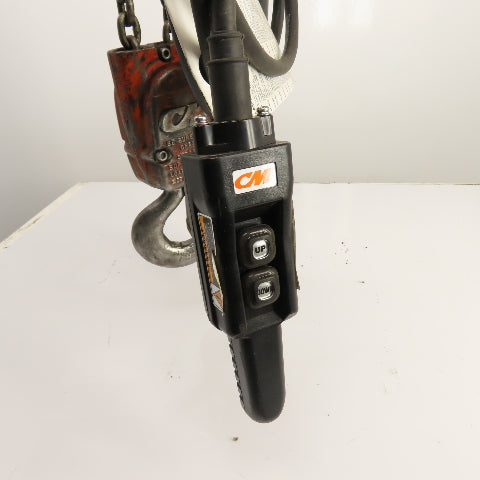 CM Lodestar Model RR 2 Ton 4000LB Electric Chain Hoist 15' Lift 16FPM 230/460V