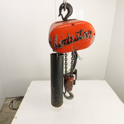 CM Lodestar Model RR 2 Ton 4000LB Electric Chain Hoist 15' Lift 16FPM 230/460V