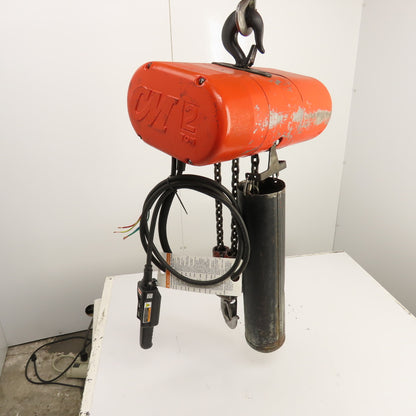 CM Lodestar Model RR 2 Ton 4000LB Electric Chain Hoist 15' Lift 16FPM 230/460V