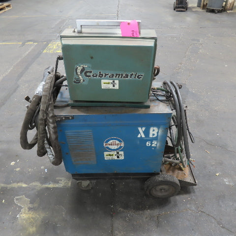 Miller MIG Welder 230/460V 3PH W/ Cobramatic MK-3A Wire Feeder Mig Gun & Wheels
