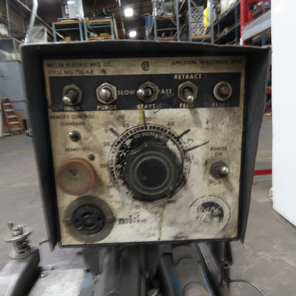 Miller CP MIG Welder 230/460V 3PH W/ Miller 726-A4Wire Feeder With Wheels