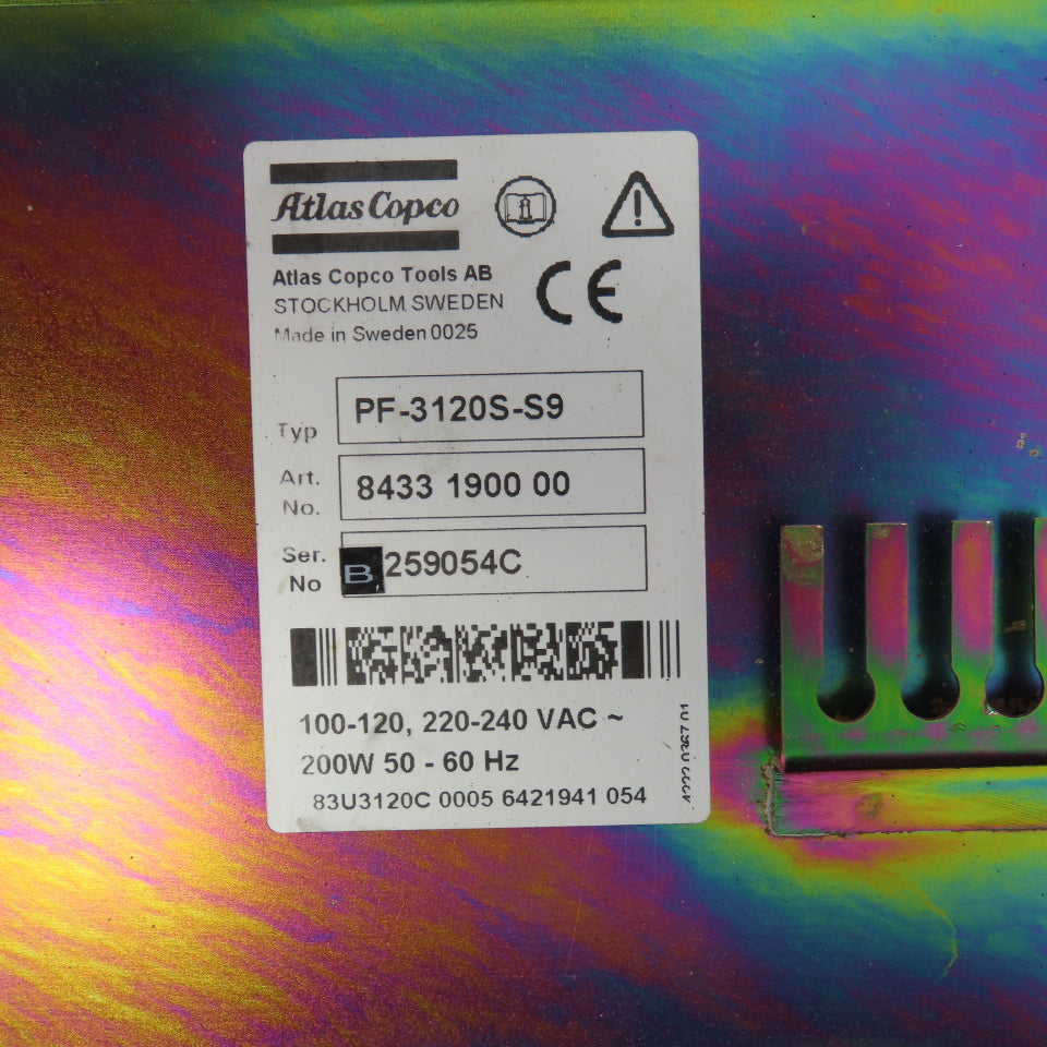 Atlas Copco PF-3120S-S9 Tensor S9 Operator Controller Interface 100-240VAC