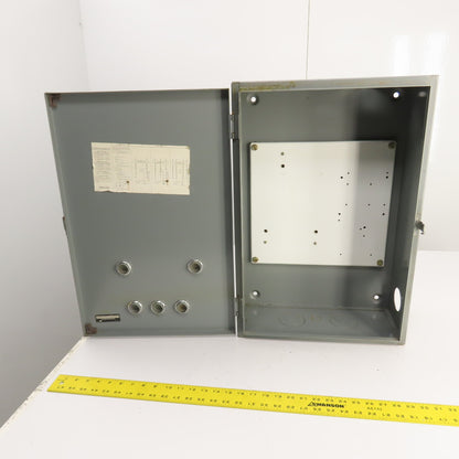 Square D SVG11 24" x 16" x 7" Steel Electrical Enclosure W/ 13" x 14" Backplate
