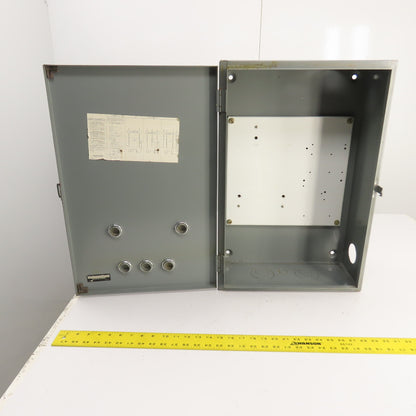 Square D SVG11 24" x 16" x 7" Steel Electrical Enclosure W/ 13" x 14" Backplate