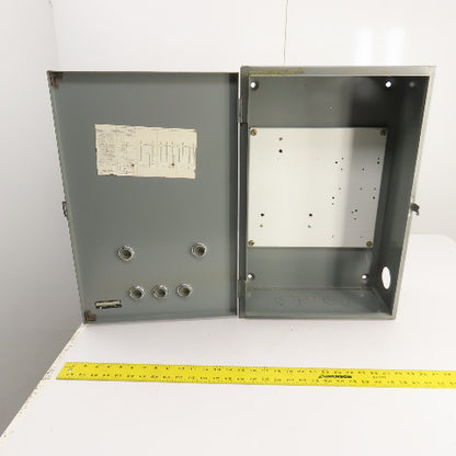 Square D SVG11 24" x 16" x 7" Steel Electrical Enclosure W/ 13" x 14" Backplate