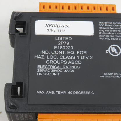 Horner Automation HEDIQ712C HEDIQ712 14/10 Point Smart-Stack Digital I/O Module