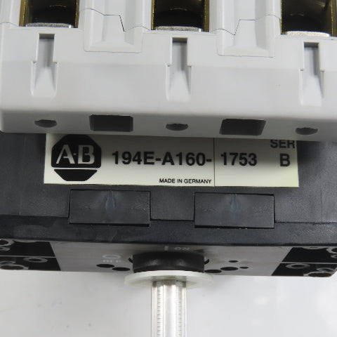Allen Bradley 194E-A160-1753 200A Panel Disconnect Switch 600VAC & 1403401