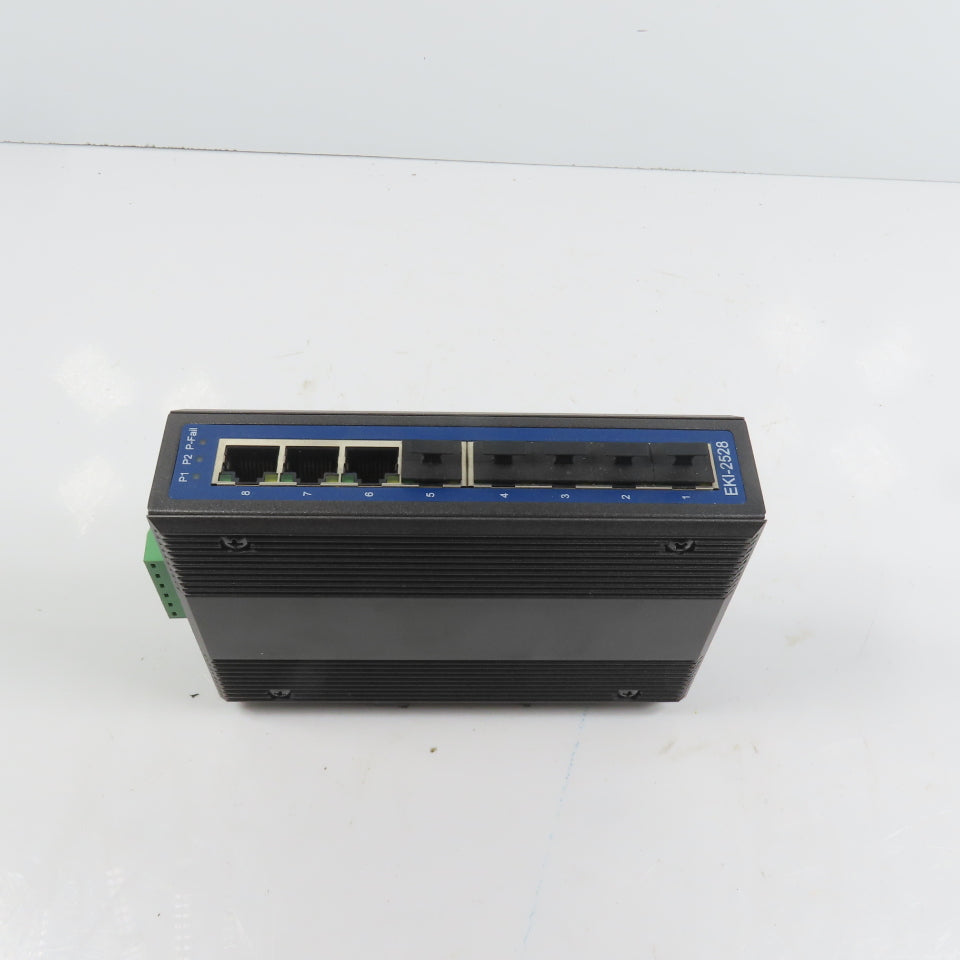 Advantech EKI-2528 8-Port Industrial Unmanaged Ethernet Switch 12-48VDC