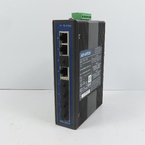 Advantech EKI-2528 8-Port Industrial Unmanaged Ethernet Switch 12-48VDC