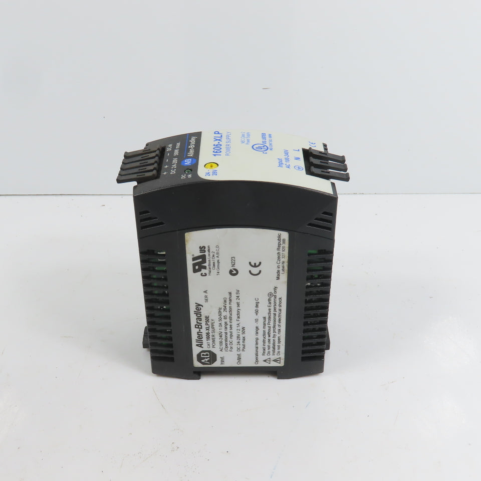 Allen Bradley 1606-XLP50E Ser A 24-28VDC 2.1A Power Supply 100-240VAC 1.0A Input