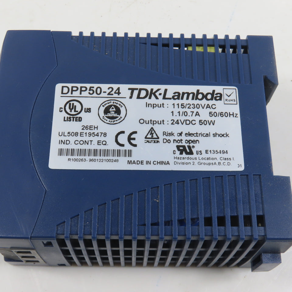 TDK Lambda DPP50-24 24VDC Power Supply 115/230VAC 1.1/0.7A Input