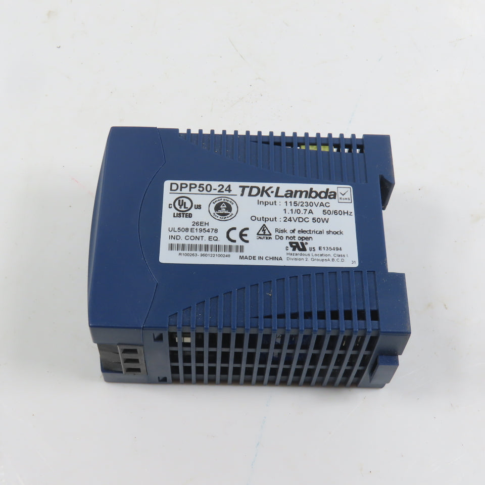 TDK Lambda DPP50-24 24VDC Power Supply 115/230VAC 1.1/0.7A Input