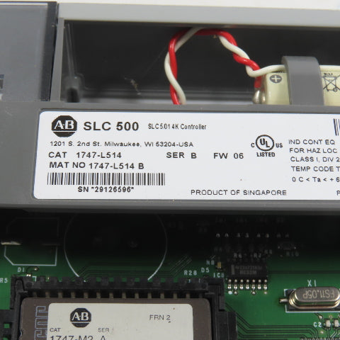 Allen Bradley 1747-L514 Ser B FW 06 SLC 5/01 CPU Controller (Clean)