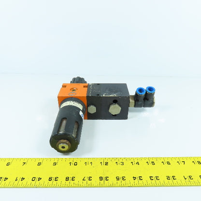 Sempress MFR 1/2 89217711 Compressed Air Regulator Filter 0-12 Bar W/ 892-19-210