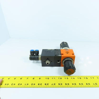 Sempress MFR 1/2 89217711 Compressed Air Regulator Filter 0-12 Bar W/ 892-19-210