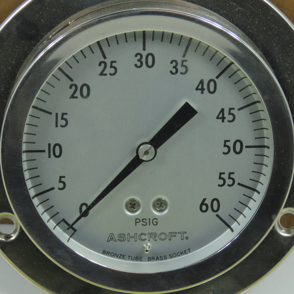 Ashcroft 3-1/4" Stainless Steel 0-60PSIG Air Pressure Gauge