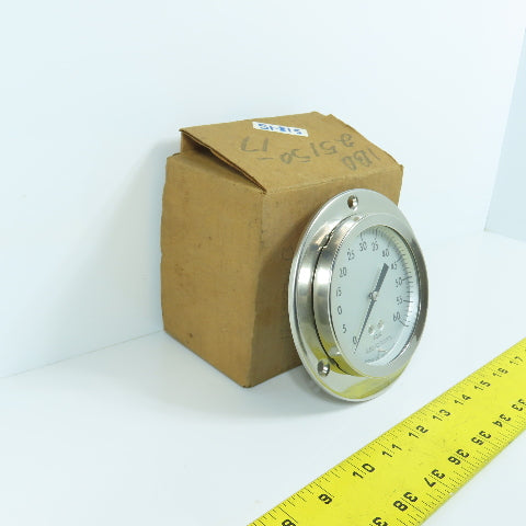 Ashcroft 3-1/4" Stainless Steel 0-60PSIG Air Pressure Gauge