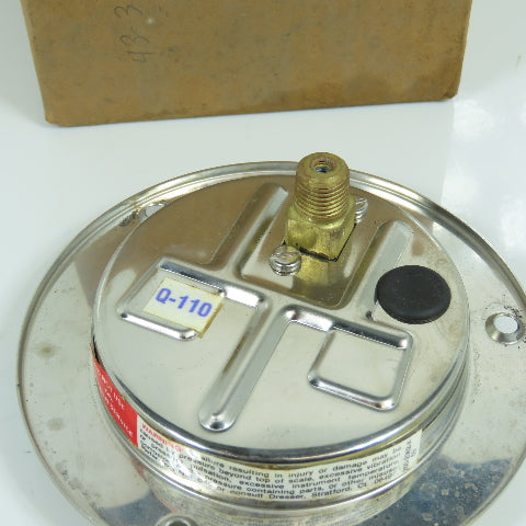 Ashcroft 3-1/4" Stainless Steel 0-60PSIG Air Pressure Gauge