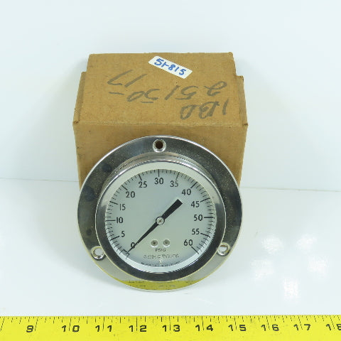 Ashcroft 3-1/4" Stainless Steel 0-60PSIG Air Pressure Gauge