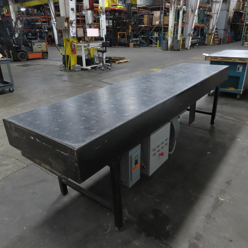 30" x 120" x 34"H 5HP Air Float Ball Transfer Conveyor 3PH 208-230/460V