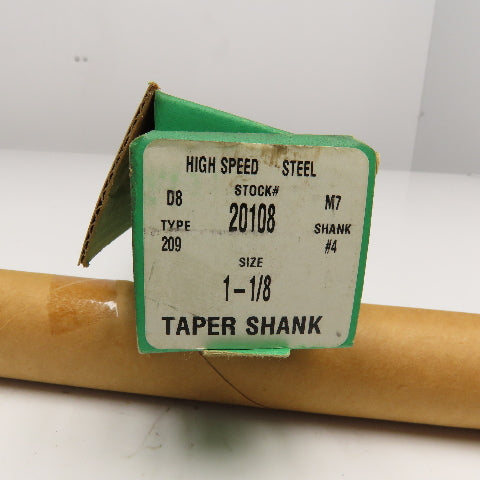 Precision Twist Drill 20108 1-1/8" Diam. 2 Flute Drill Bit MT4 Shank 118°