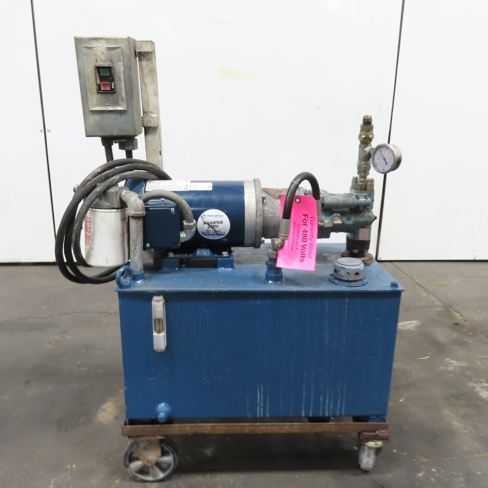 16 Gallon Hydraulic Power Unit 1-1/2HP 3Ph 230/460V Nachi PVS-1B-16N2-E13 Pump