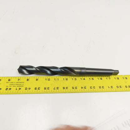 Precision Twist Drill 1-1/32" Diam. 2 Flute Drill Bit MT3 Shank 118° 11-1/2" OAL