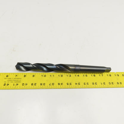 Precision Twist Drill 1-1/32" Diam. 2 Flute Drill Bit MT3 Shank 118° 11-1/2" OAL
