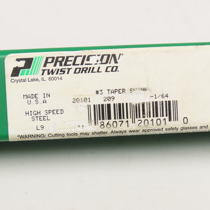 Precision Twist Drill 1-1/64" Diam. 2 Flute Drill Bit MT3 Shank 135° 11-1/2" OAL