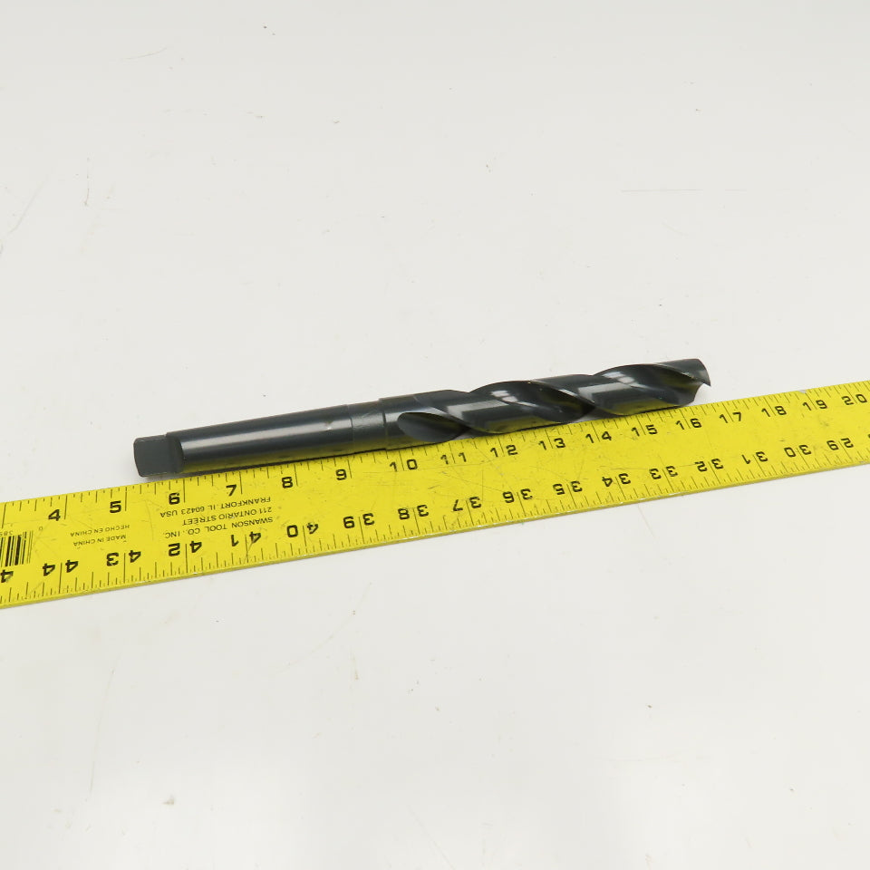Precision Twist Drill 1-1/64" Diam. 2 Flute Drill Bit MT3 Shank 135° 11-1/2" OAL