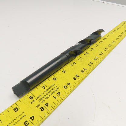Precision Twist Drill 1-1/64" Diam. 2 Flute Drill Bit MT3 Shank 135° 11-1/2" OAL