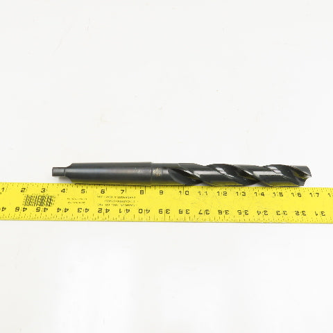Precision Twist Drill 1-11/64" Dia. 2 Flute Drill Bit MT4 Shank 118° 11-1/2" OAL