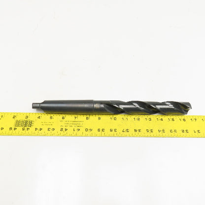 Precision Twist Drill 1-11/64" Dia. 2 Flute Drill Bit MT4 Shank 118° 11-1/2" OAL