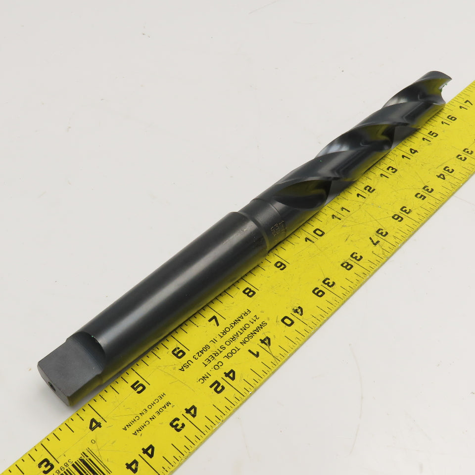 Precision Twist Drill 1-7/64" Dia. 2 Flute Drill Bit MT4 Shank 118° 11-1/2" OAL