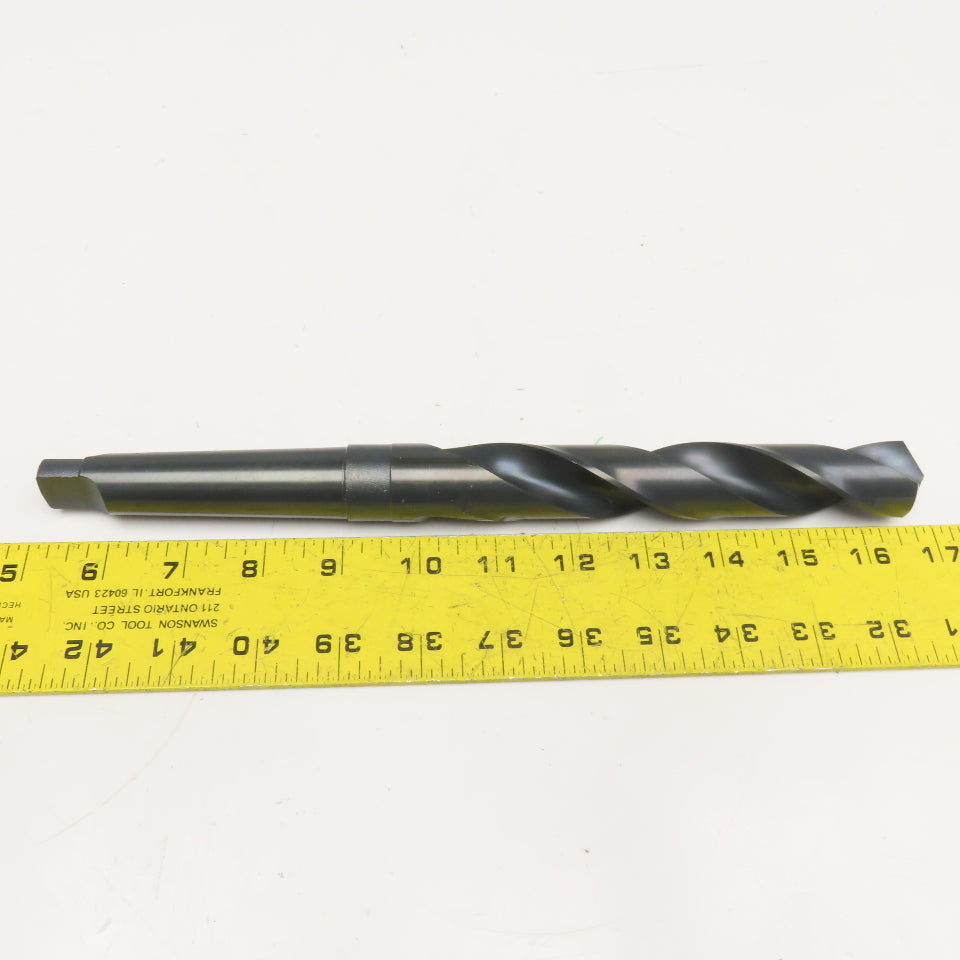Precision Twist Drill 1-3/64" Dia. 2 Flute Drill Bit MT3 Shank 118° 11-1/2" OAL