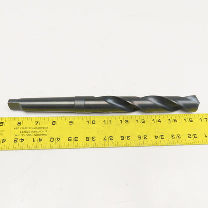 Precision Twist Drill 1-3/64" Dia. 2 Flute Drill Bit MT3 Shank 118° 11-1/2" OAL