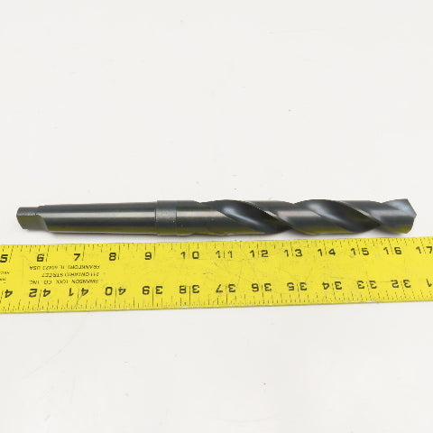Precision Twist Drill 1-3/64" Dia. 2 Flute Drill Bit MT3 Shank 118° 11-1/2" OAL