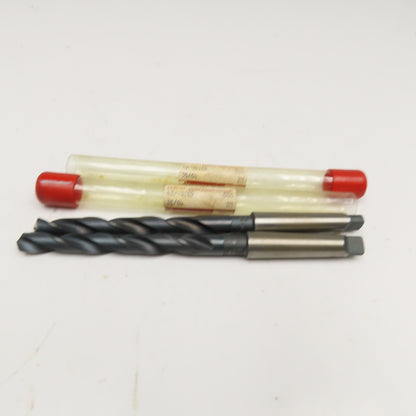 Union Twist Drill 35/64" Diam. 2 Flute Drill Bit MT2 Shank 9" OAL Lot Of 2