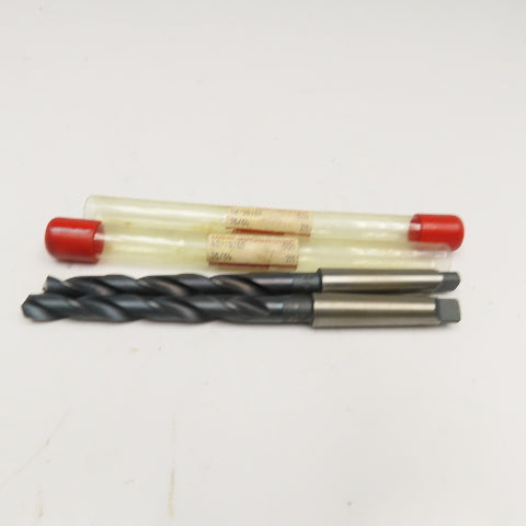 Union Twist Drill 35/64" Diam. 2 Flute Drill Bit MT2 Shank 9" OAL Lot Of 2